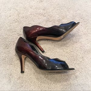 Scalloped Peep Toe Pumps